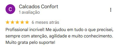 Avaliação 10 de cliente da Dra. Amanda Russo Nobre no Google
